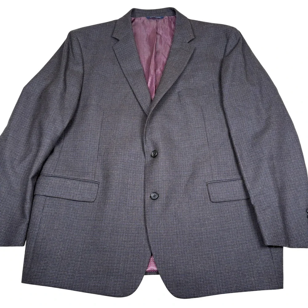 Ralph Lauren Blazer Brown Plaid Wool Size 48R Measures 50 Sport Coat